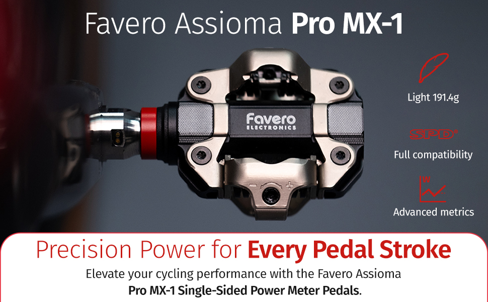 Favero Assioma Pro MX-1 Single-Sided Power Meter Pedals Bundled